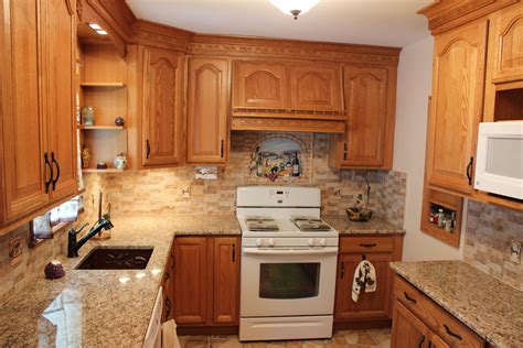 steel grey granite with honey oak cabinets|quartz countertops honey oak cabinets.